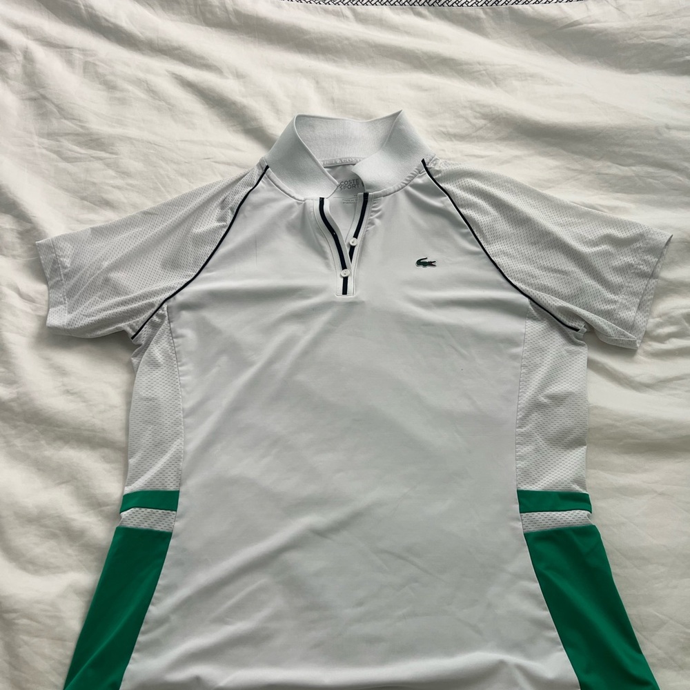 Lacoste Men's Polo Shirt in White and Green